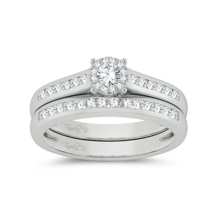 14k White Gold 0.53ct Lab Diamond Bridal Ring