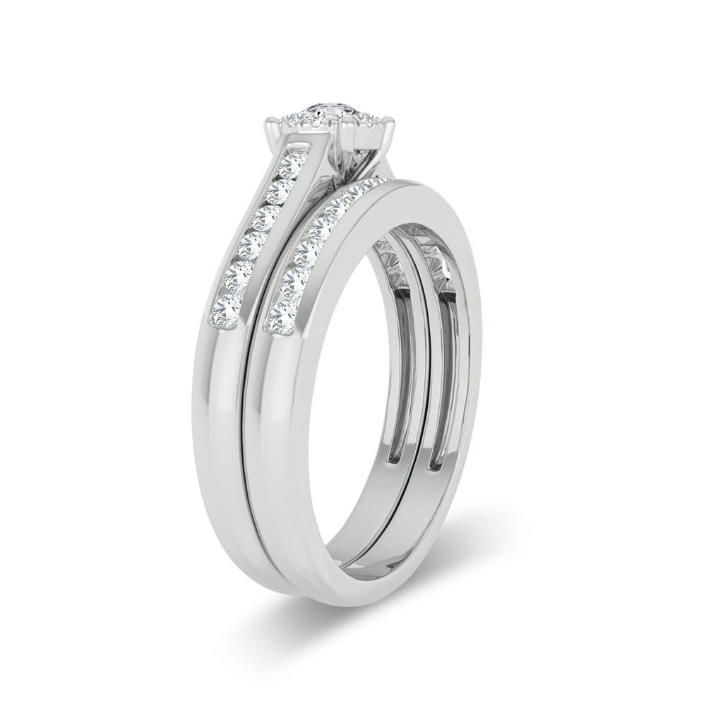 14k White Gold 0.53ct Lab Diamond Bridal Ring