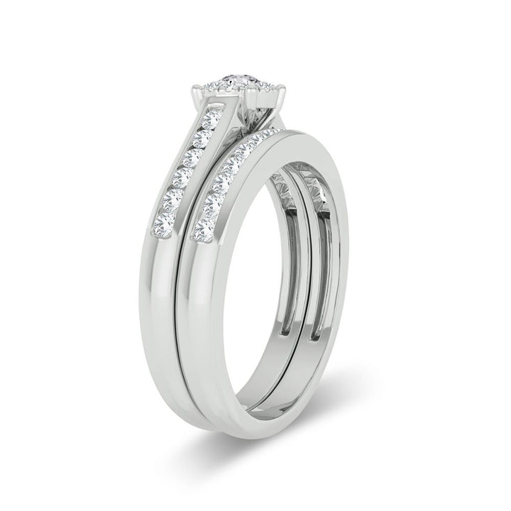 14k White Gold 0.53ct Lab Diamond Bridal Ring