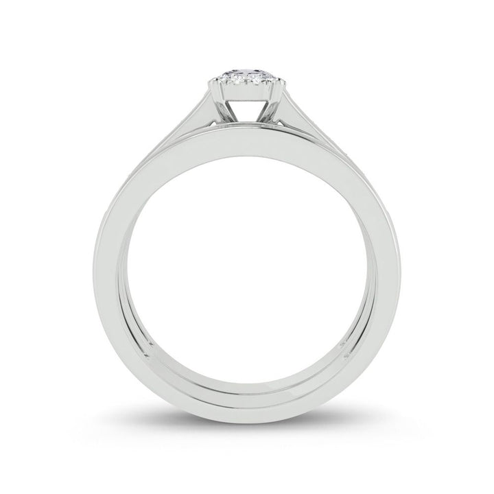 14k White Gold 0.53ct Lab Diamond Bridal Ring