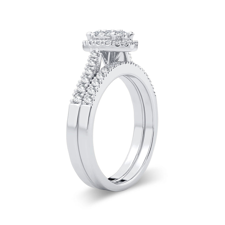 Brilliant 14k White Gold Lab Diamond Engagement Ring (0.62CT)