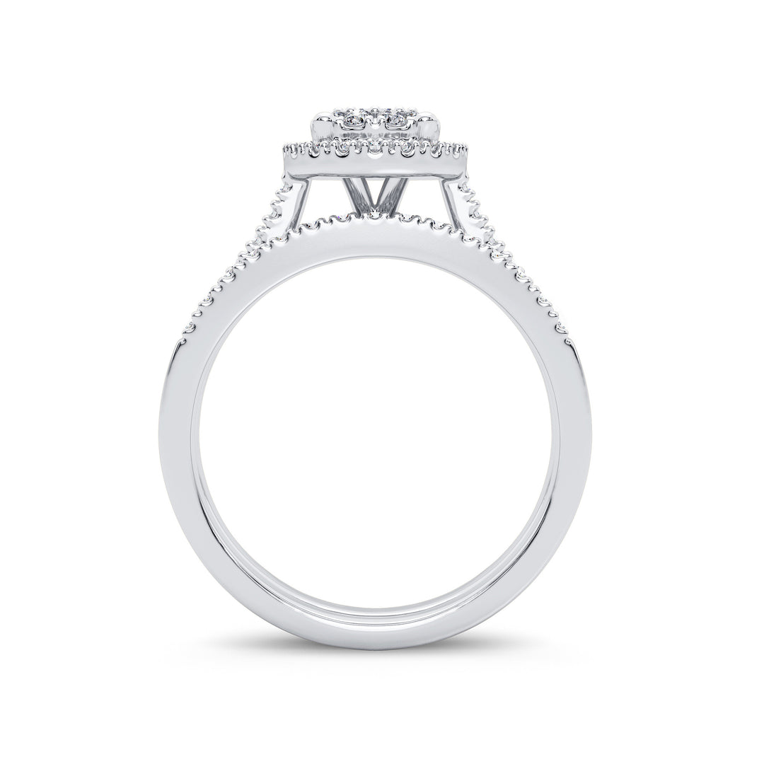 Brilliant 14k White Gold Lab Diamond Engagement Ring (0.62CT)