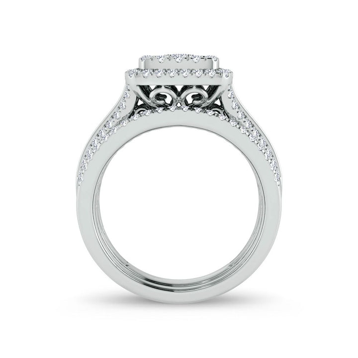 14k White Gold 0.62ct Lab Diamond Bridal Ring Set