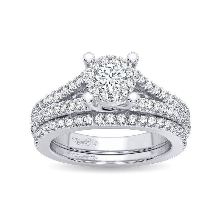Elegant 14k White Gold 0.83CT Lab Diamond Engagement Ring