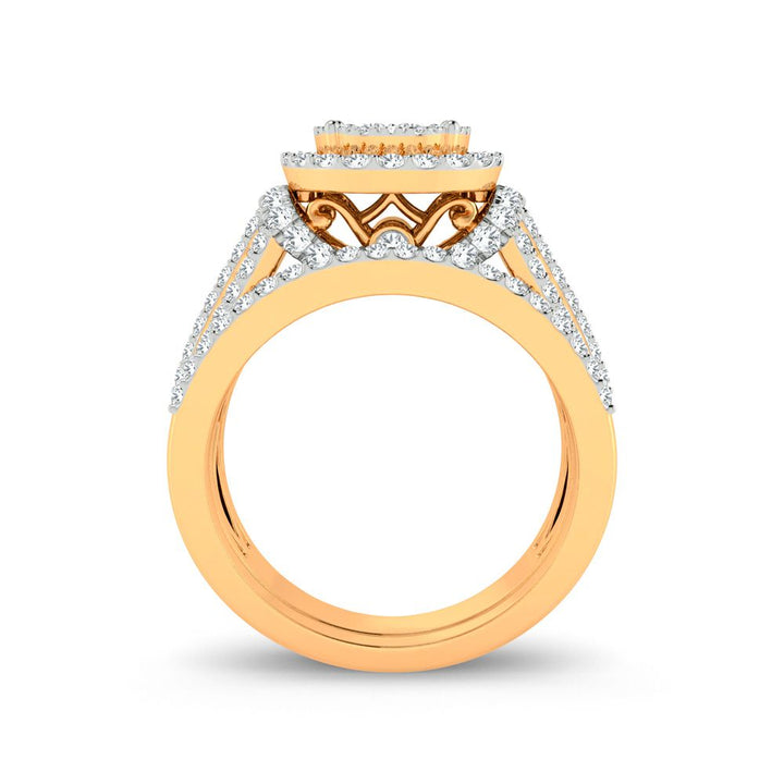 14k Yellow Gold 1ct Lab Diamond Womens Bridal Ring