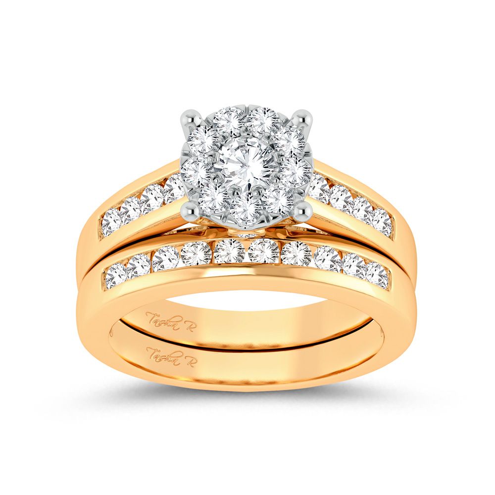 Timeless 14k Yellow Gold 1ct Lab Diamond Bridal Ring