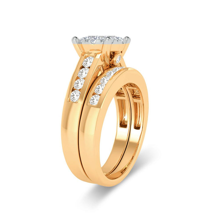 Timeless 14k Yellow Gold 1ct Lab Diamond Bridal Ring