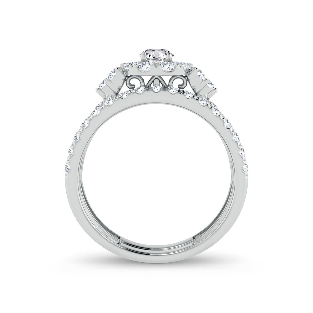 Elegant 1ct Lab Diamond Engagement Ring in White Gold