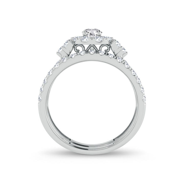 Elegant 1ct Lab Diamond Engagement Ring in White Gold