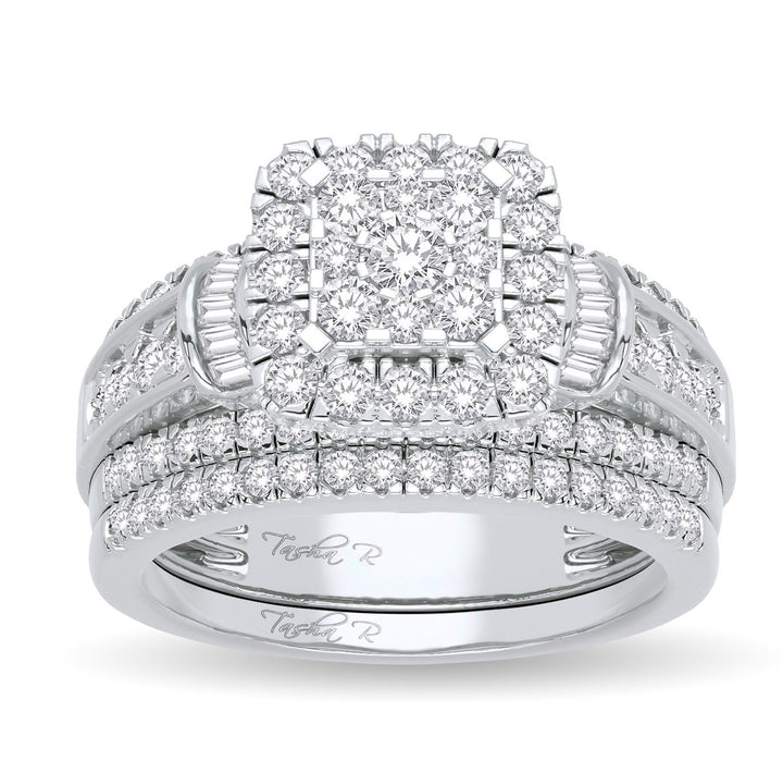 Brilliant 14k White Gold 1ct Lab Diamond Bridal Ring