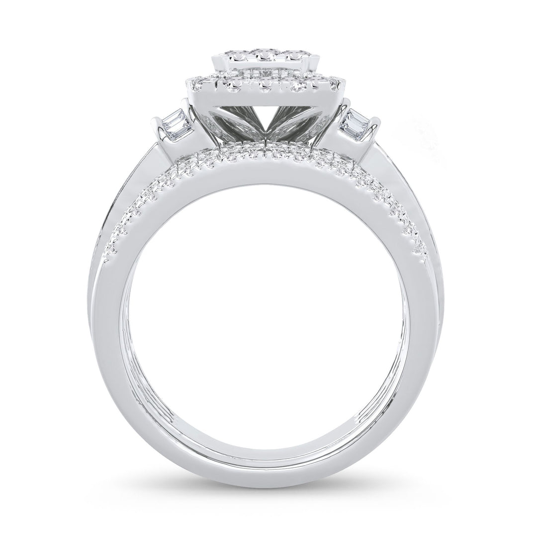 Brilliant 14k White Gold 1ct Lab Diamond Bridal Ring