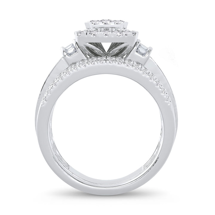 Brilliant 14k White Gold 1ct Lab Diamond Bridal Ring