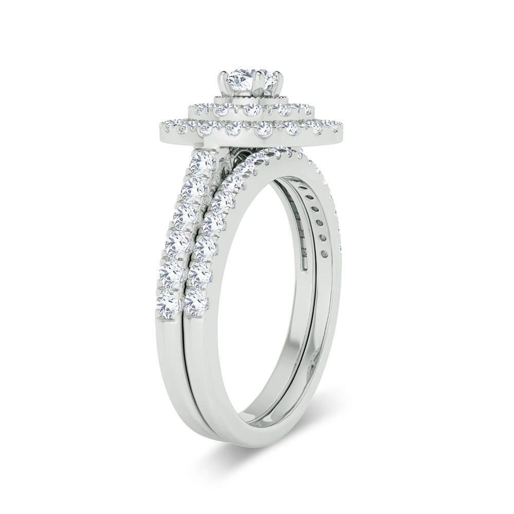 Timeless 14k White Gold 1ct Lab Diamond Bridal Ring