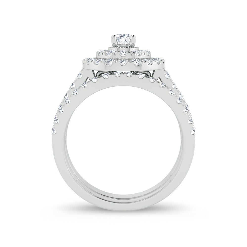 Timeless 14k White Gold 1ct Lab Diamond Bridal Ring