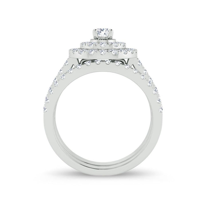 Timeless 14k White Gold 1ct Lab Diamond Bridal Ring