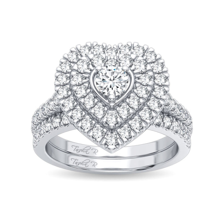 14K White Gold 1.0 CT Lab Diamond Engagement Ring
