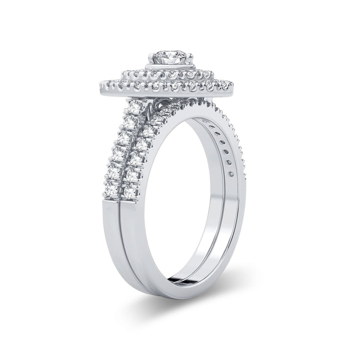 14K White Gold 1.0 CT Lab Diamond Engagement Ring