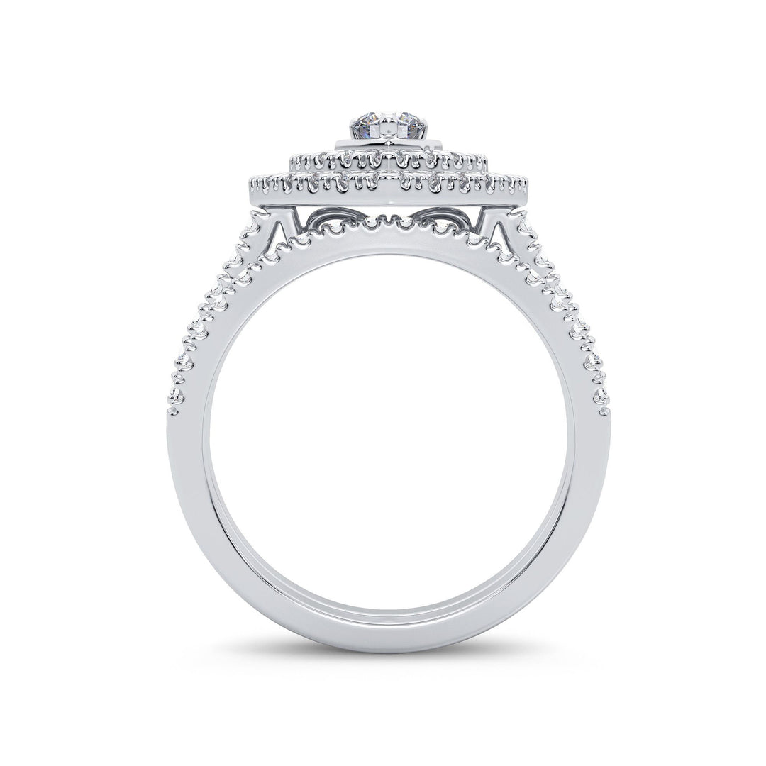 14K White Gold 1.0 CT Lab Diamond Engagement Ring