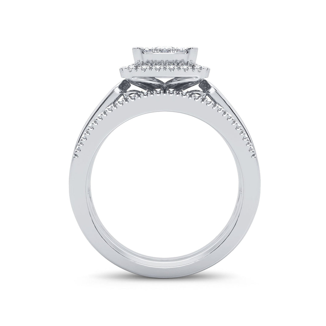 Elegant 0.75CT Lab Diamond Engagement Ring in White Gold
