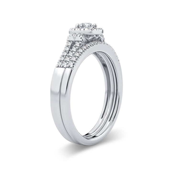 Timeless 14k White Gold Lab Diamond Bridal Ring (0.33CT)