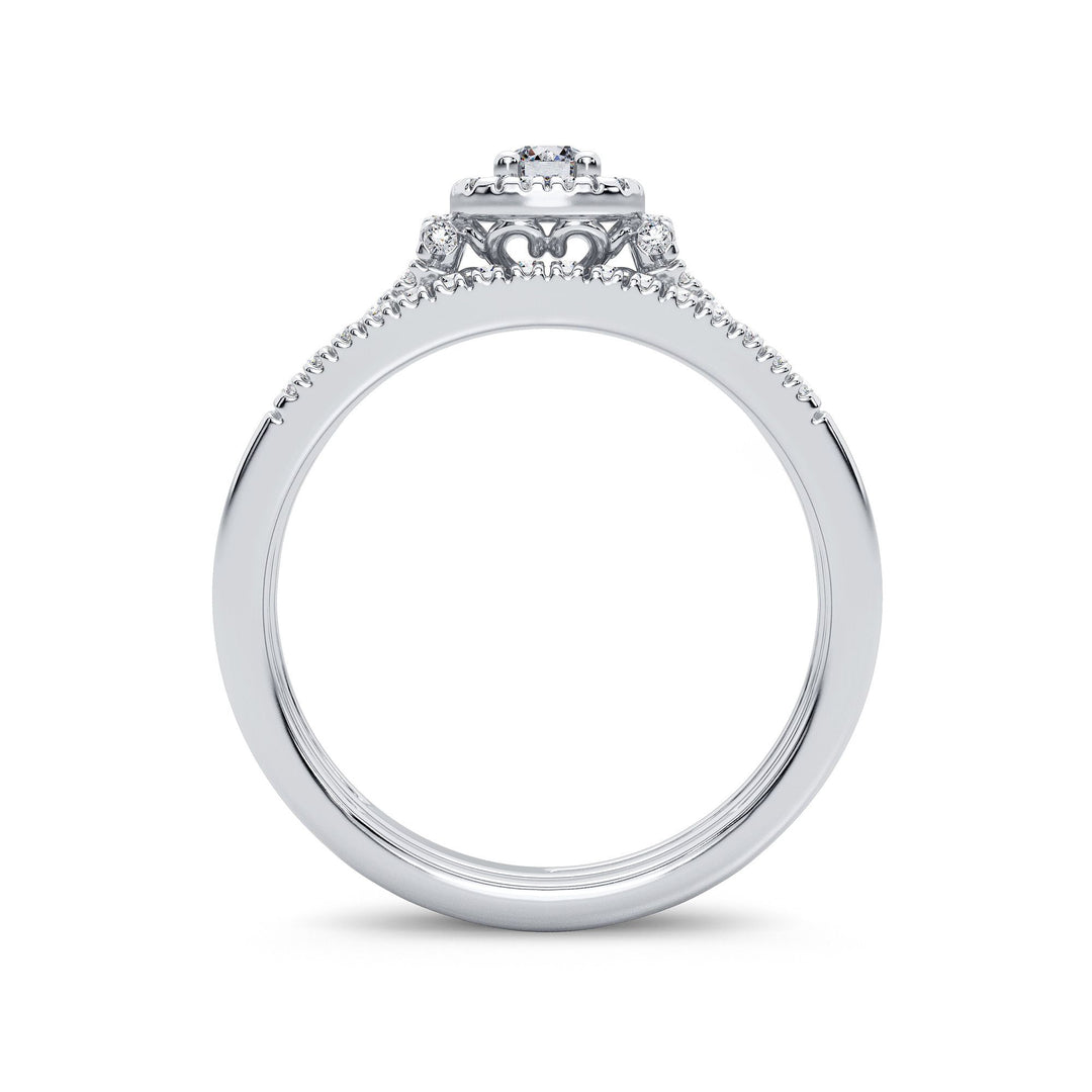 Timeless 14k White Gold Lab Diamond Bridal Ring (0.33CT)