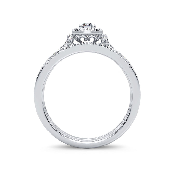Timeless 14k White Gold Lab Diamond Bridal Ring (0.33CT)