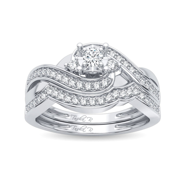 Elegant 14K White Gold 0.33CT Lab Diamond Engagement Ring