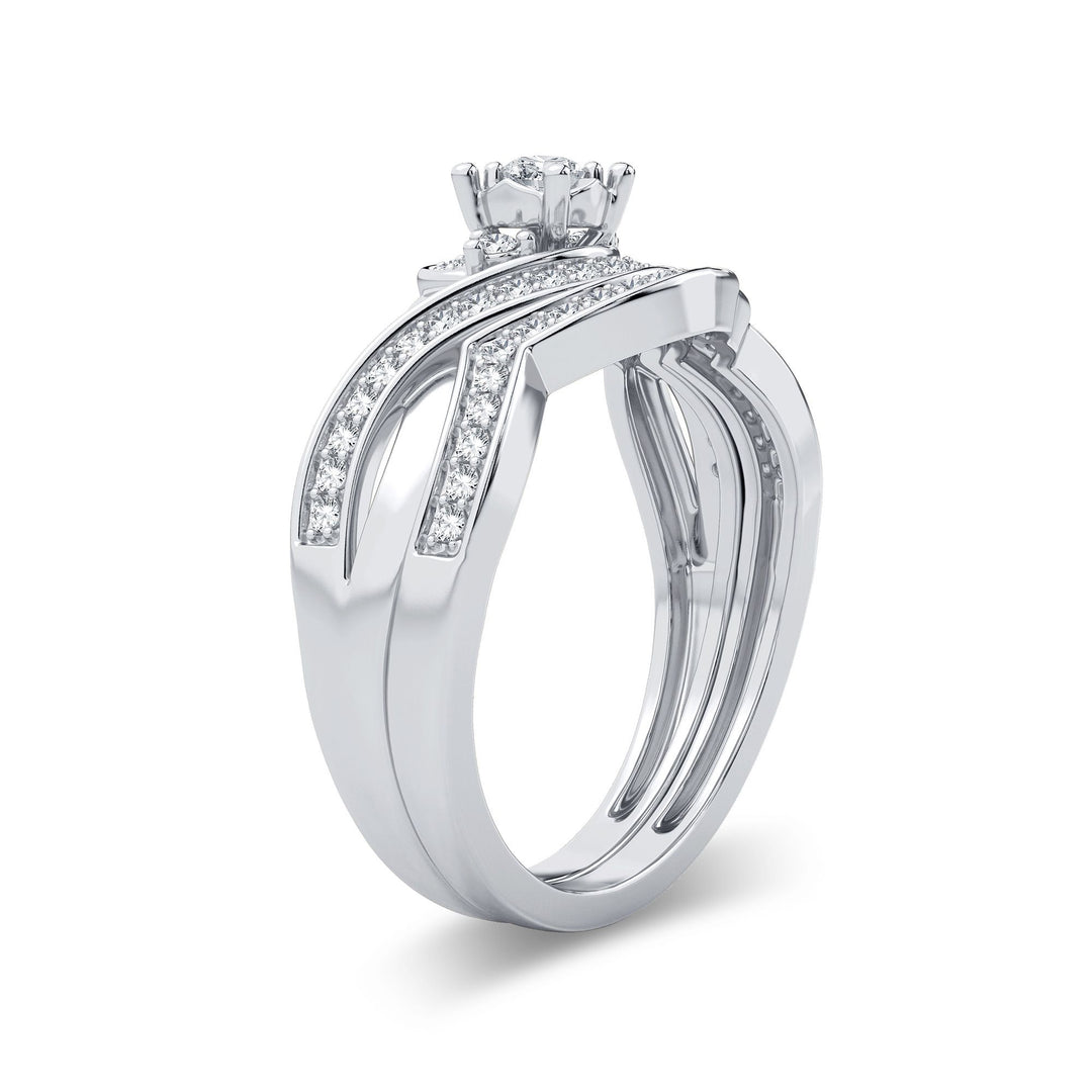 Elegant 14K White Gold 0.33CT Lab Diamond Engagement Ring