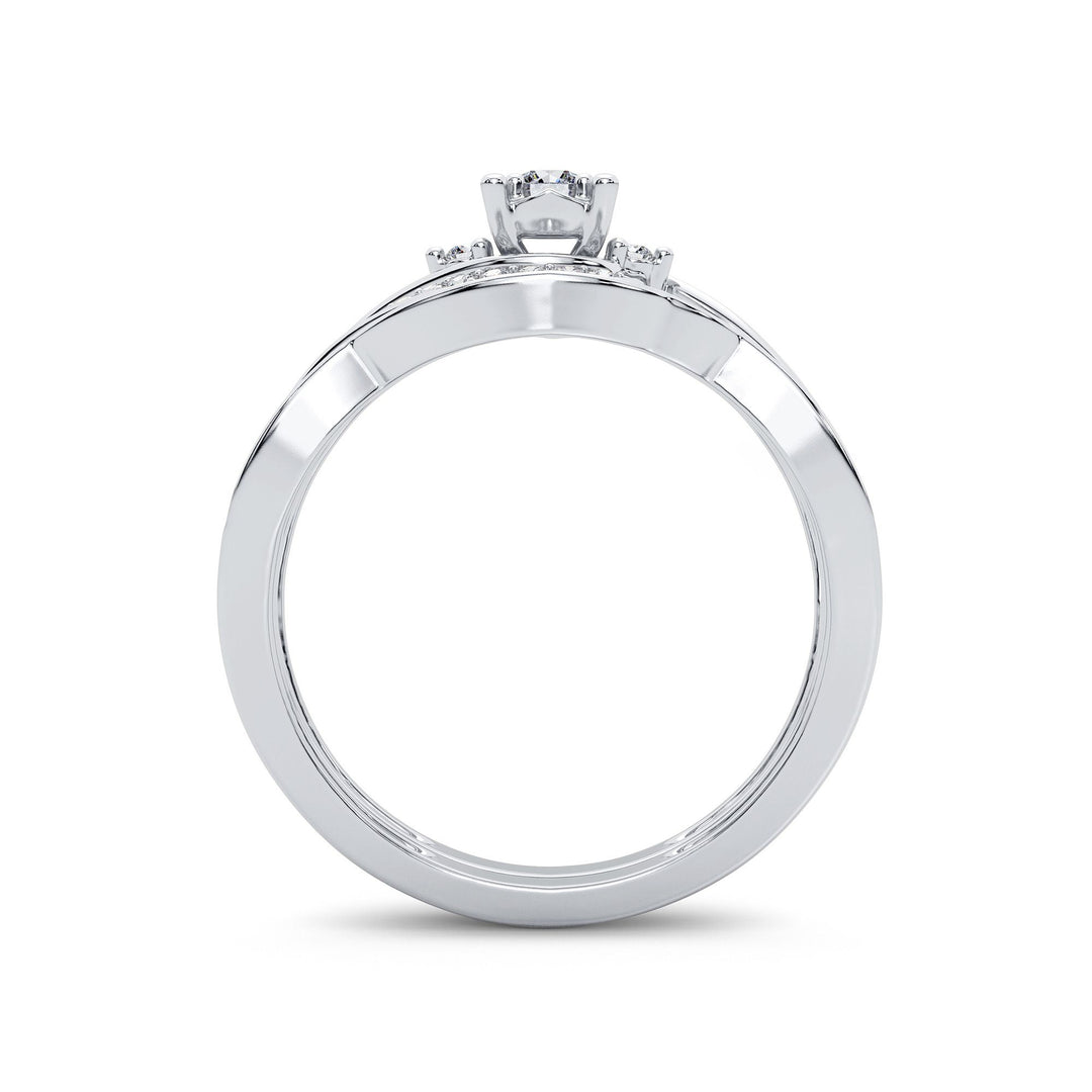 Elegant 14K White Gold 0.33CT Lab Diamond Engagement Ring