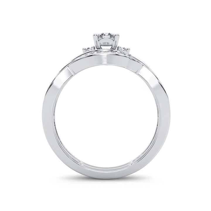Elegant 14K White Gold 0.33CT Lab Diamond Engagement Ring