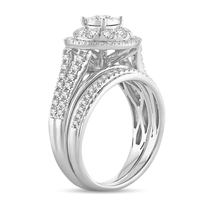 Brilliant 14k White Gold Lab Diamond Engagement Ring (1.10CT)
