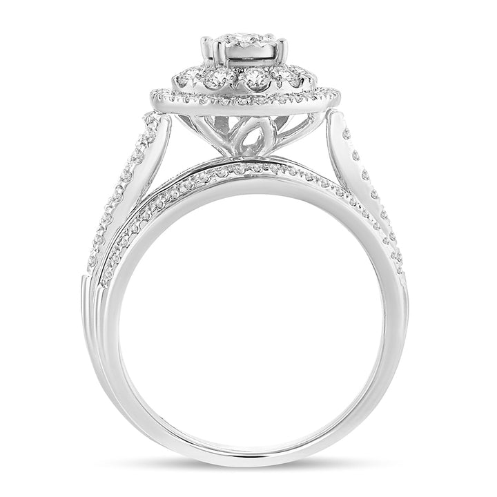 Brilliant 14k White Gold Lab Diamond Engagement Ring (1.10CT)