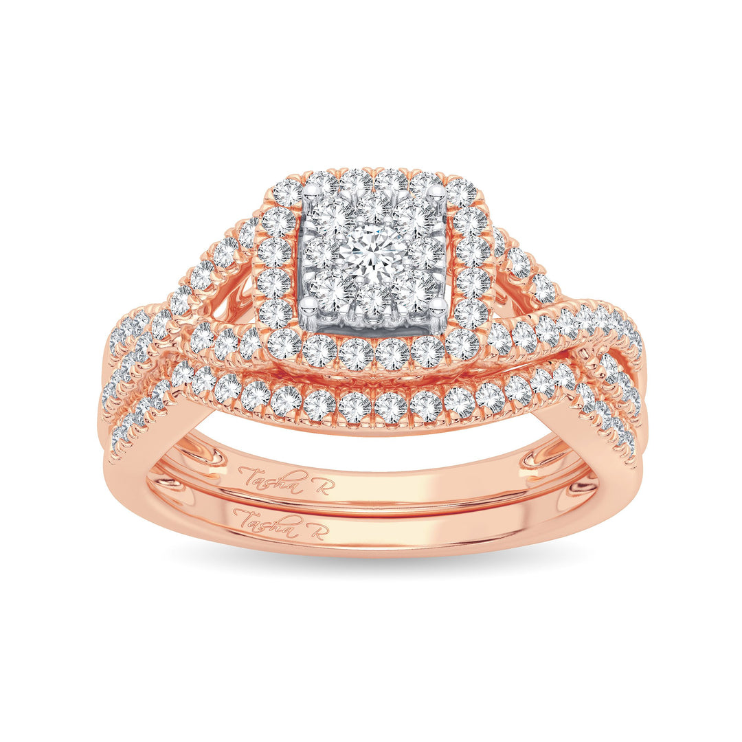 Elegant 14k White Gold 0.50ct Lab Diamond Bridal Ring