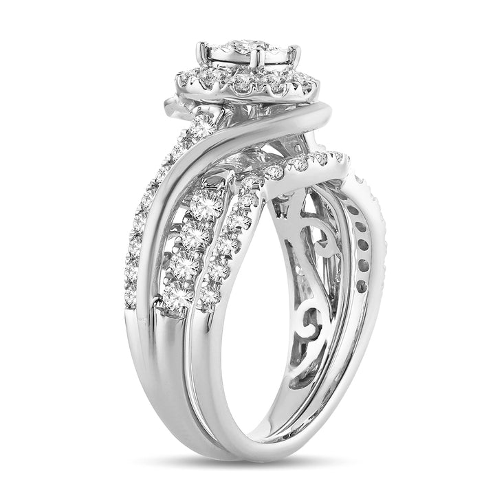 Brilliant 14k White Gold Lab Diamond Engagement Ring (1.10CT)