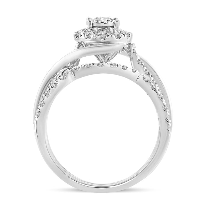 Brilliant 14k White Gold Lab Diamond Engagement Ring (1.10CT)