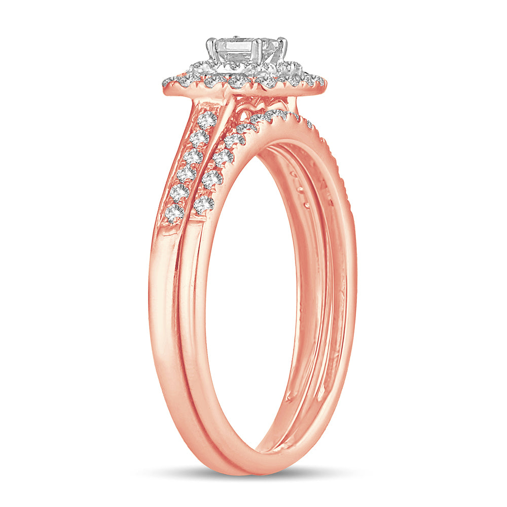 14k Rose Gold Lab Diamond Bridal Ring (0.50CT)