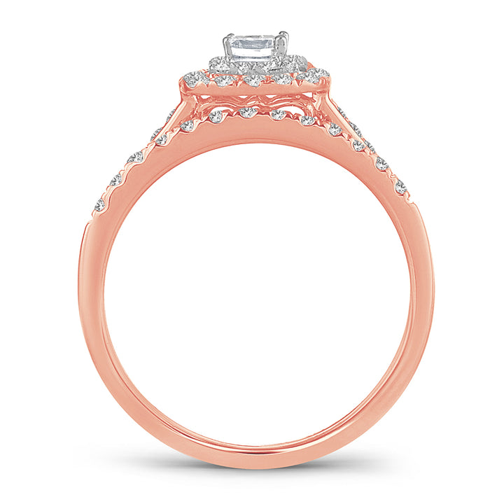14k Rose Gold Lab Diamond Bridal Ring (0.50CT)