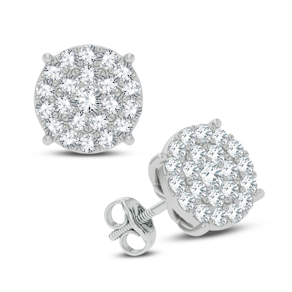 Luminous 1CT Lab Diamond Studs in 14k White Gold