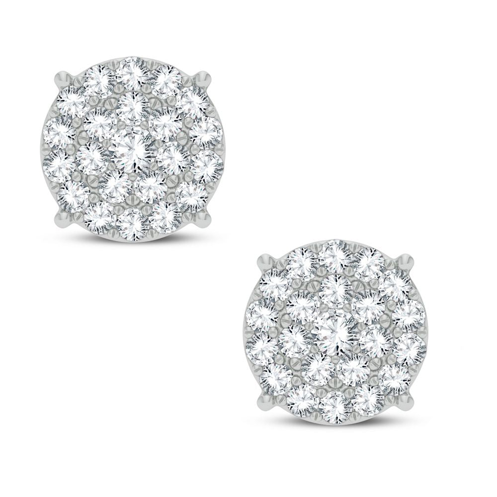 Luminous 1CT Lab Diamond Studs in 14k White Gold