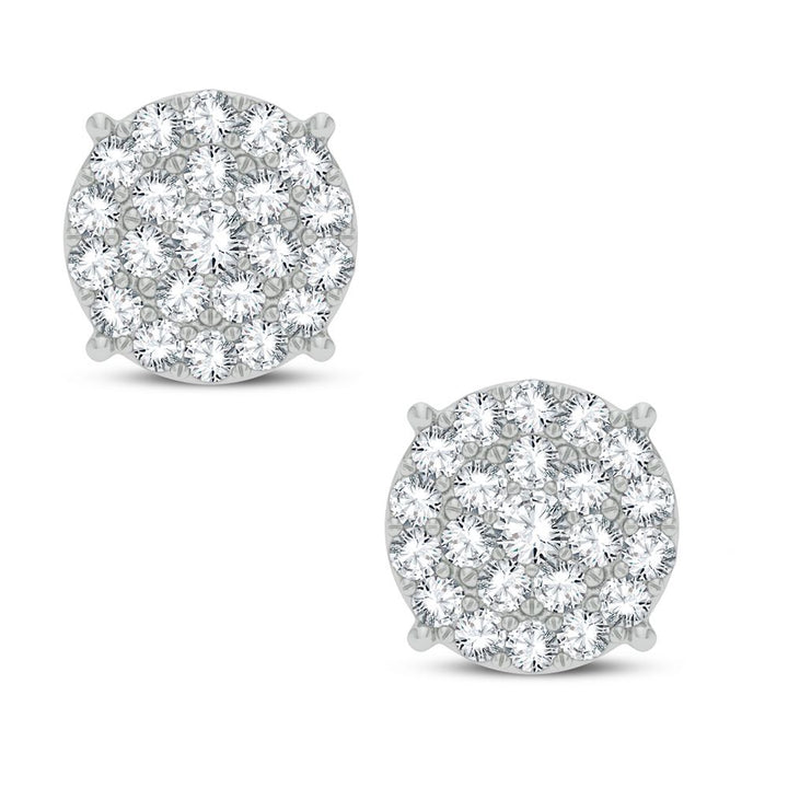 Luminous 1CT Lab Diamond Studs in 14k White Gold