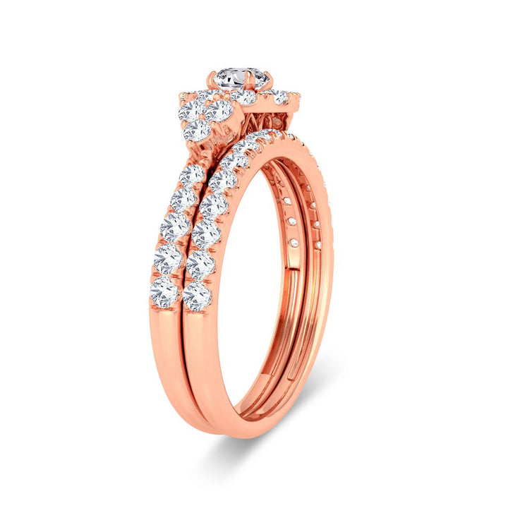 Timeless 14k Rose Gold 1ct Lab Diamond Engagement Ring