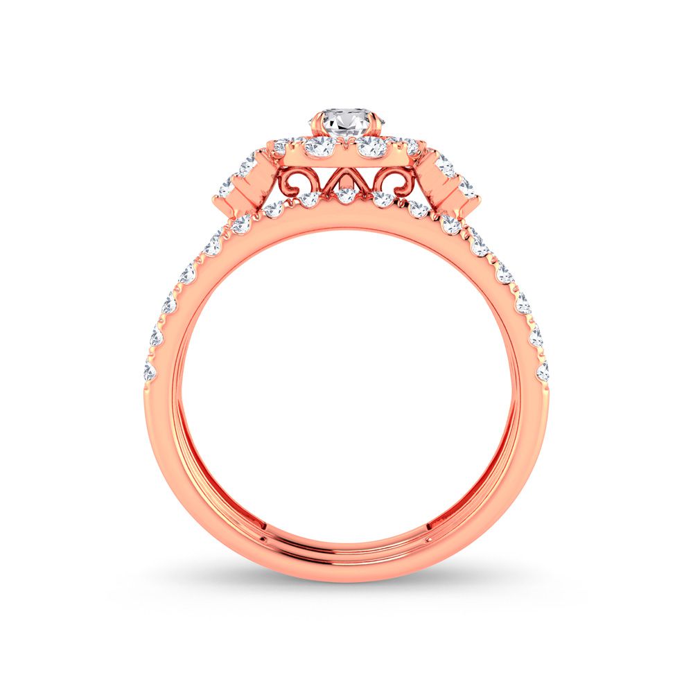 Timeless 14k Rose Gold 1ct Lab Diamond Engagement Ring