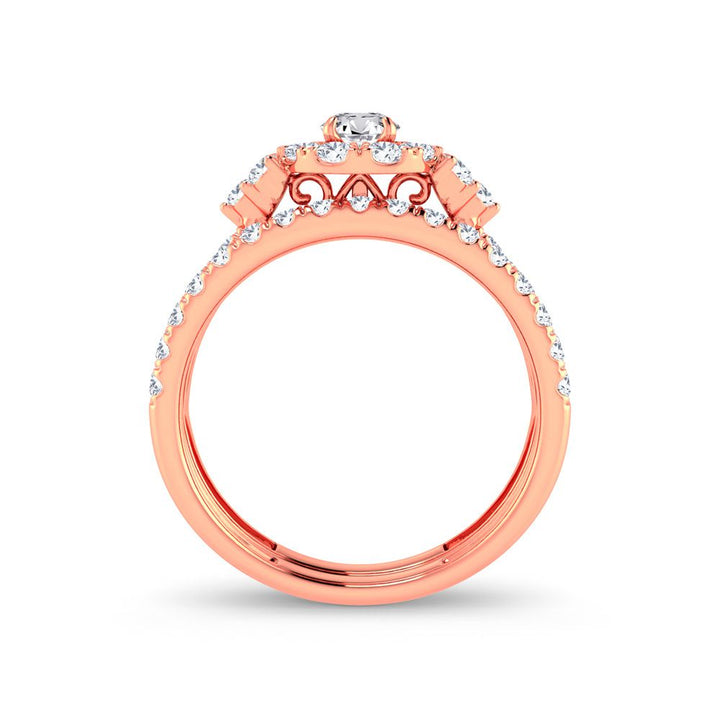 Timeless 14k Rose Gold 1ct Lab Diamond Engagement Ring
