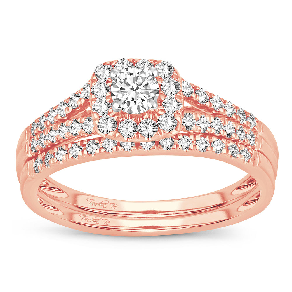 Romantic 14k Rose Gold Lab Diamond Engagement Ring (0.51CT)