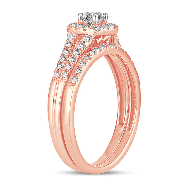 Romantic 14k Rose Gold Lab Diamond Engagement Ring (0.51CT)