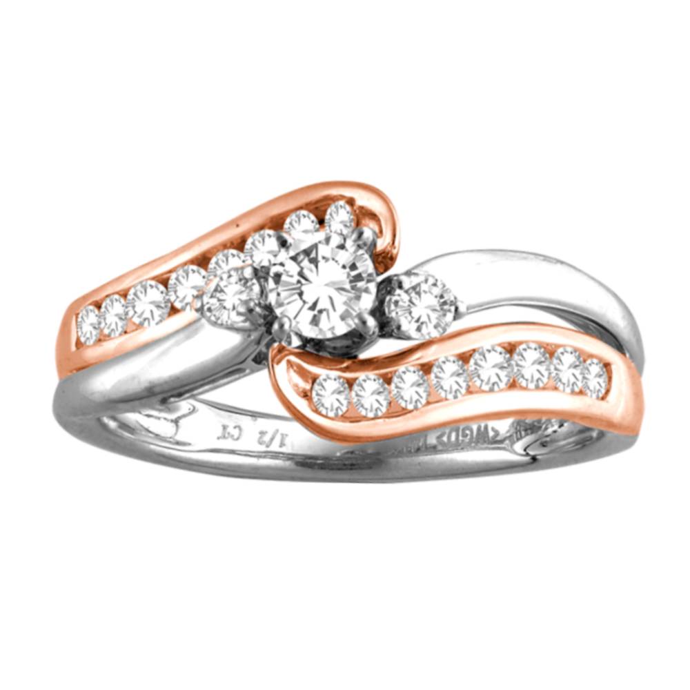 Romantic Rose Gold Lab Diamond Bridal Ring