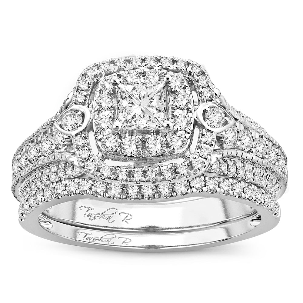 14k White Gold 1CT Lab Diamond Womens Engagement Ring