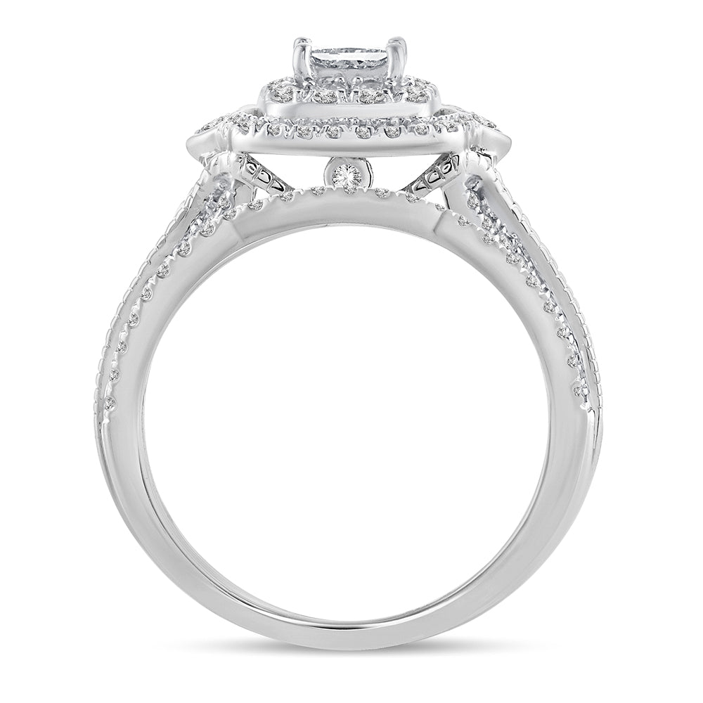 14k White Gold 1CT Lab Diamond Womens Engagement Ring