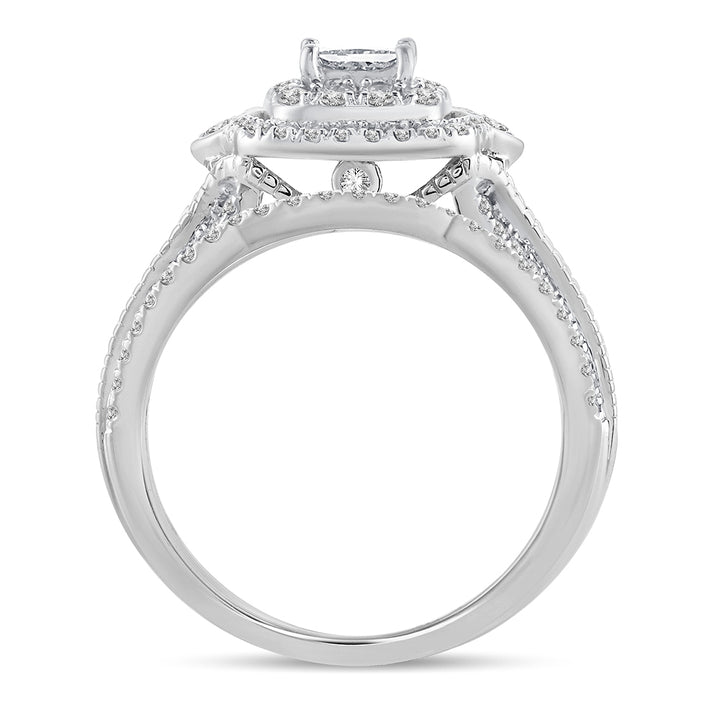 14k White Gold 1CT Lab Diamond Womens Engagement Ring