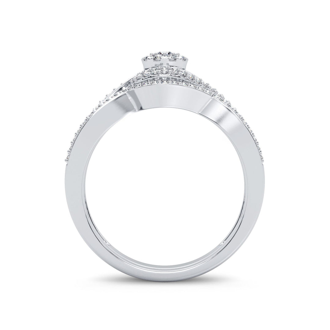 Timeless 14k White Gold Lab Diamond Bridal Ring (0.27CT)